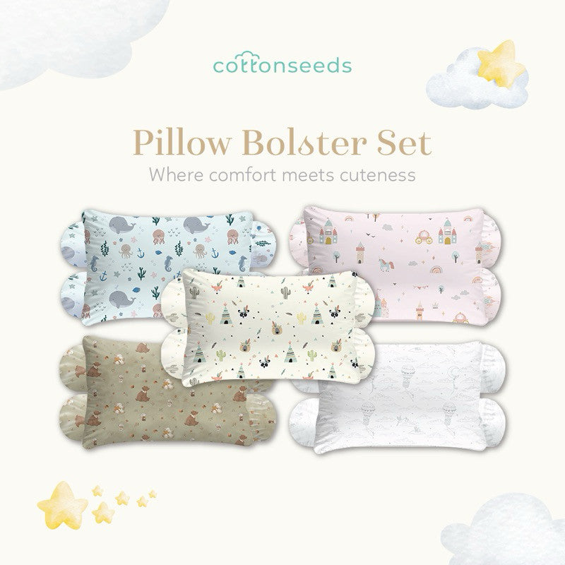 Cottonseeds Pillow Bolsters Set All Motif