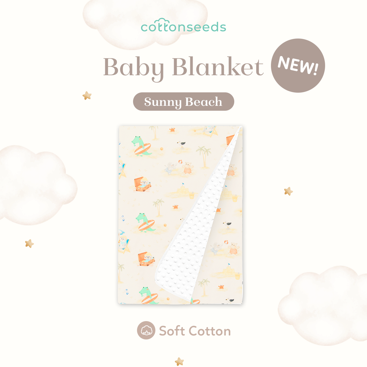 Cottonseeds Baby Blanket All Motif