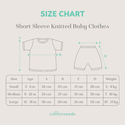 Cottonseeds Knitted Baby Clothes Short Sleeve