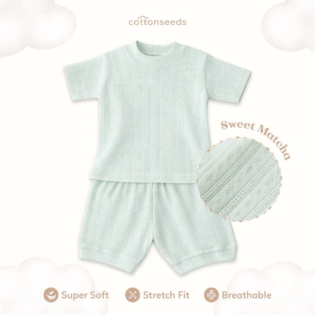 Cottonseeds Knitted Baby Clothes Short Sleeve