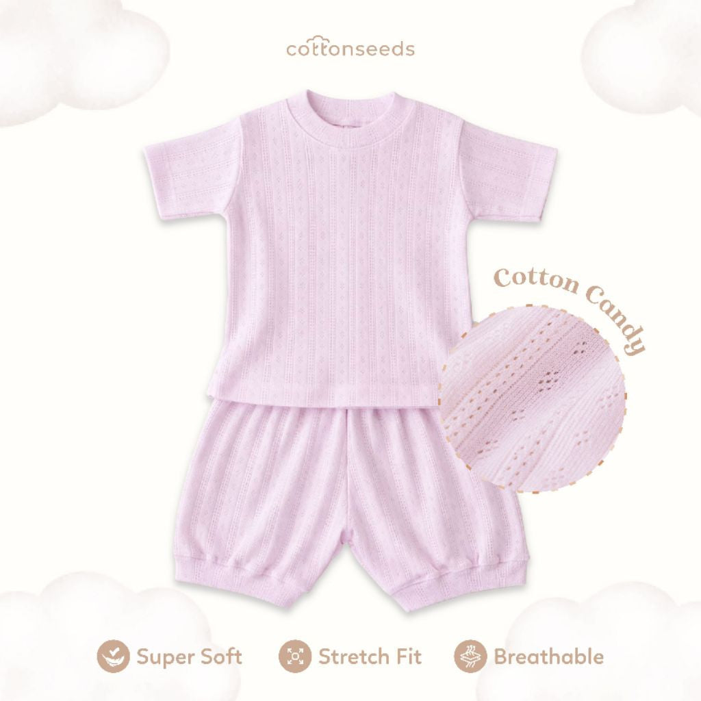 Cottonseeds Knitted Baby Clothes Short Sleeve
