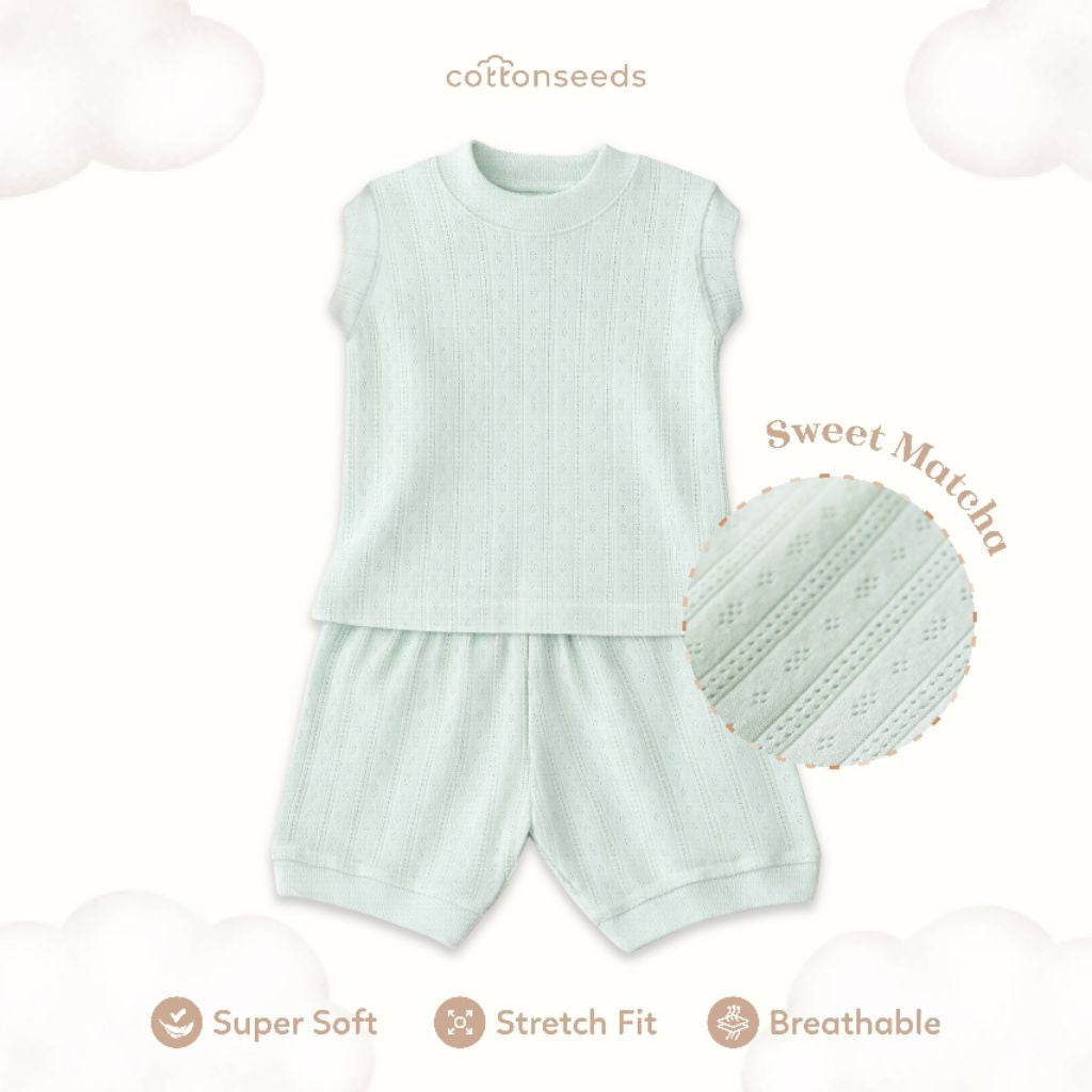 Cottonseeds Knitted Baby Clothes Sleeveless