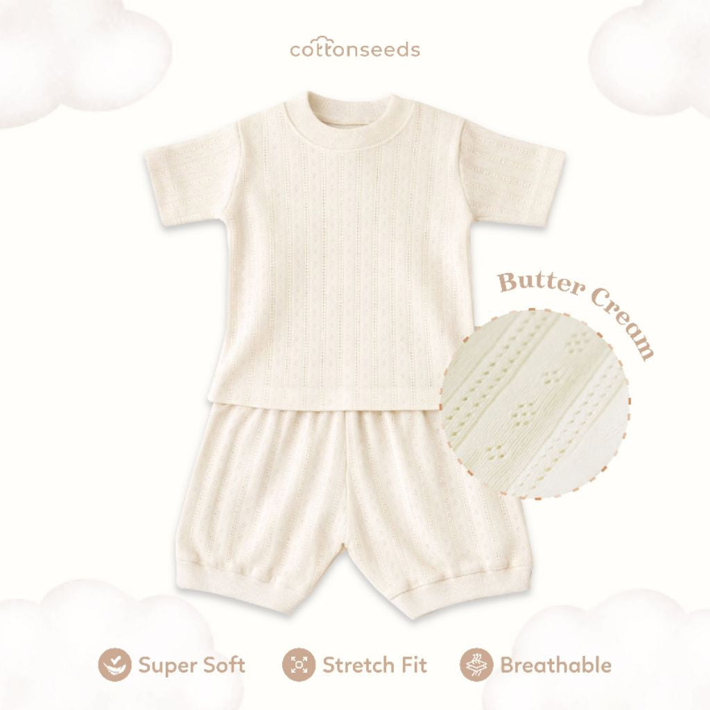 Cottonseeds Knitted Baby Clothes Short Sleeve