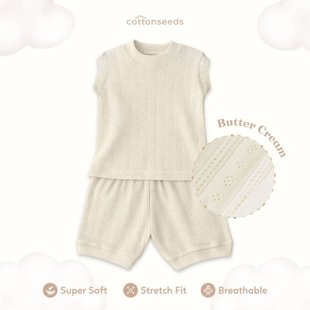Cottonseeds Knitted Baby Clothes Sleeveless